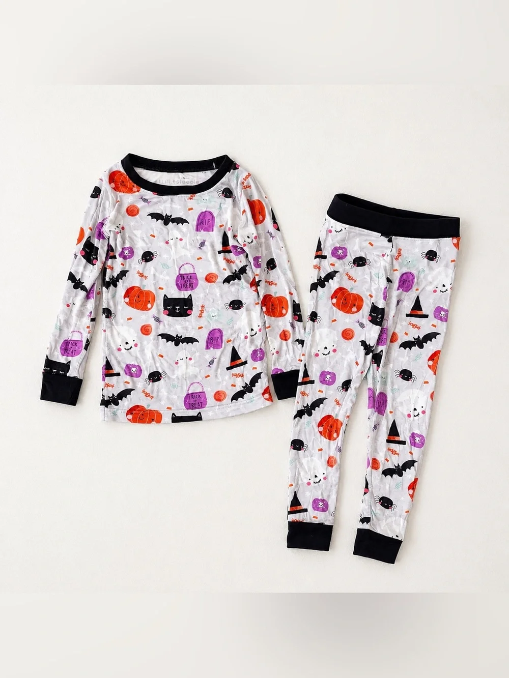 Little Sleepies Halloween Bamboo Pajama Set 18-24M Ghost Pumpkin Bat Long Sleeve